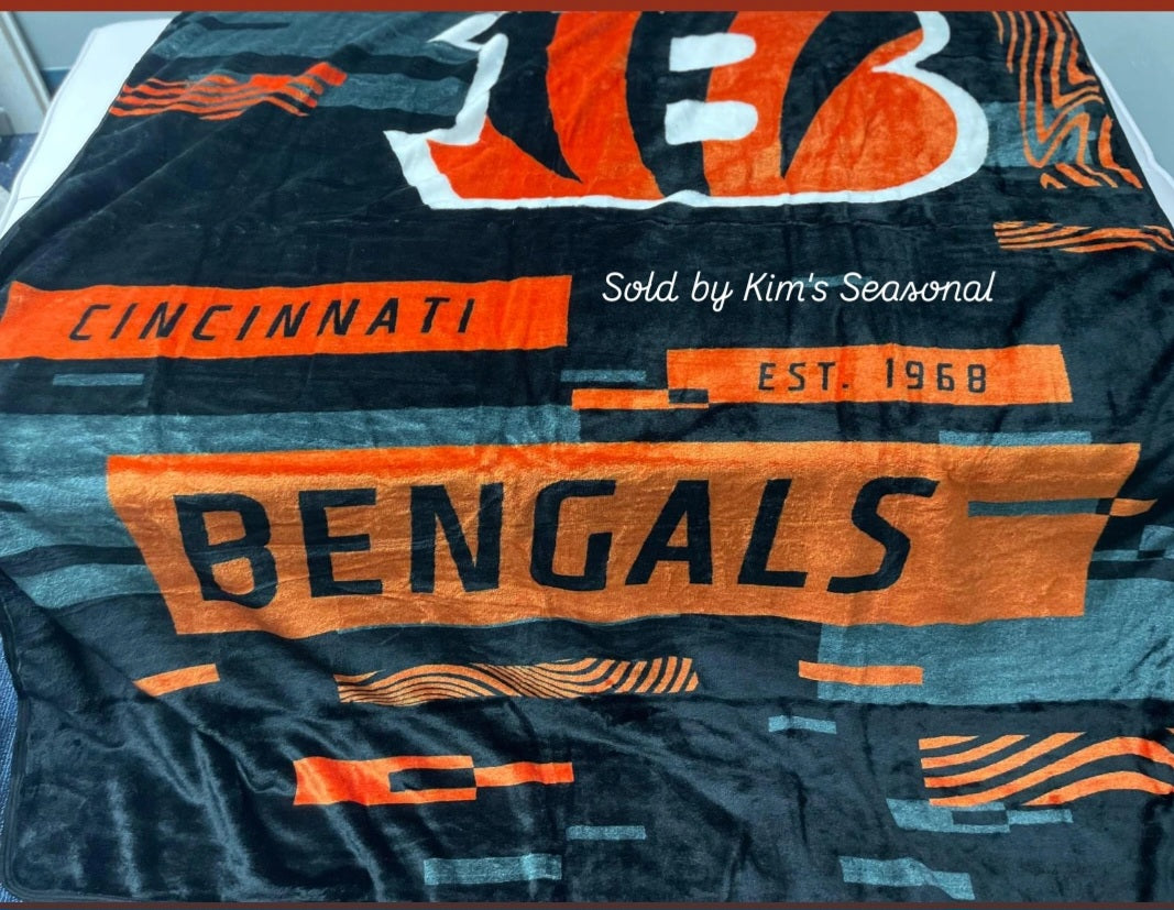 Bengals Twin Size Blanket